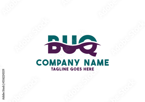 Letter BQU logo design template, BUQ logo photo