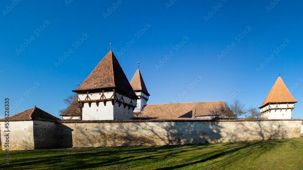 The fortified church in Cincsor village - Romania
