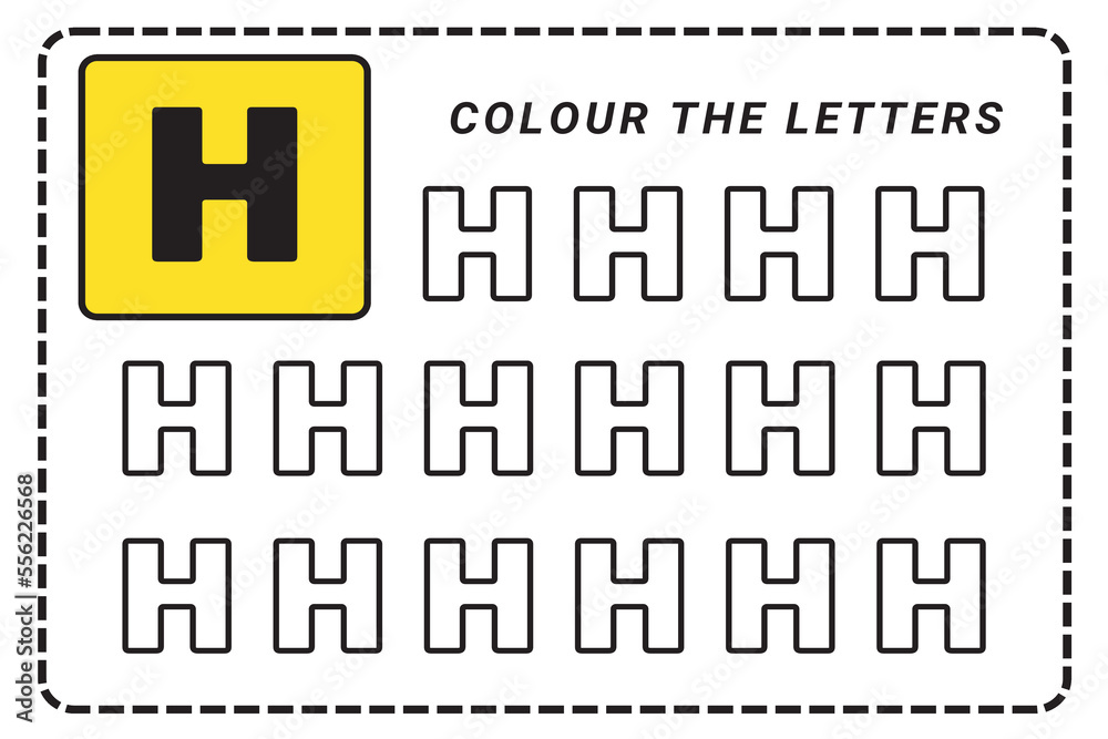 Alphabet Tracing Practice Letter H Tracing Practice Worksheet