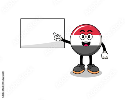 yemen flag illustration doing a presentation
