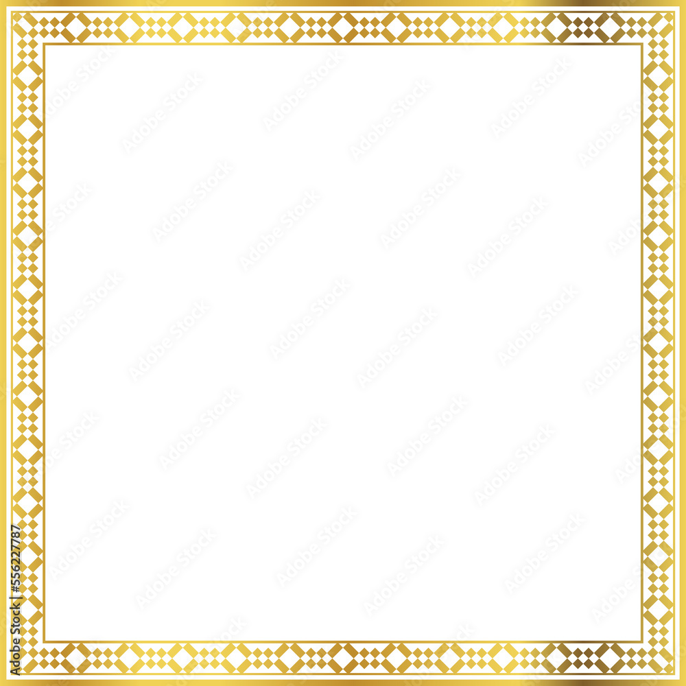 Luxury golden square frame botanic garden vingate pattern Luxury golden square frame botanic garden vingate pattern
