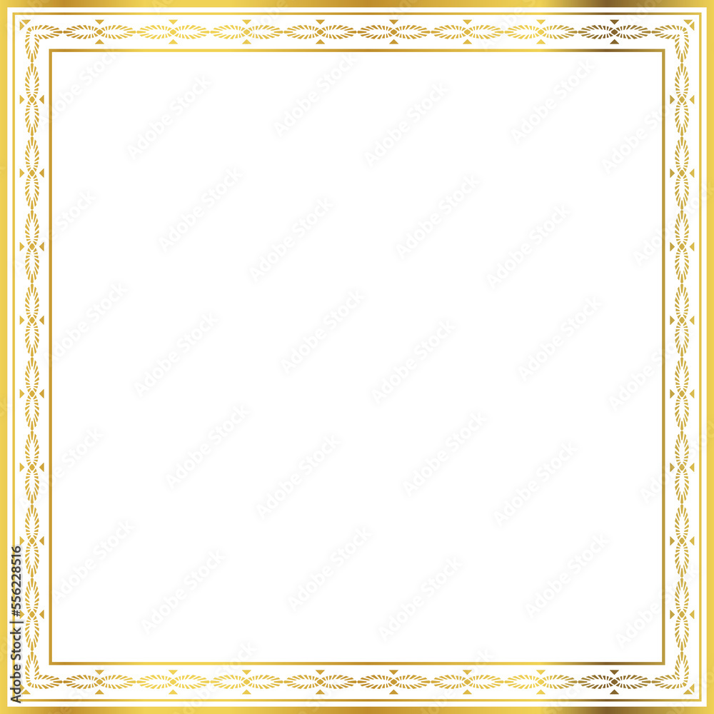 Luxury golden square frame botanic garden vingate pattern Luxury golden square frame botanic garden vingate pattern