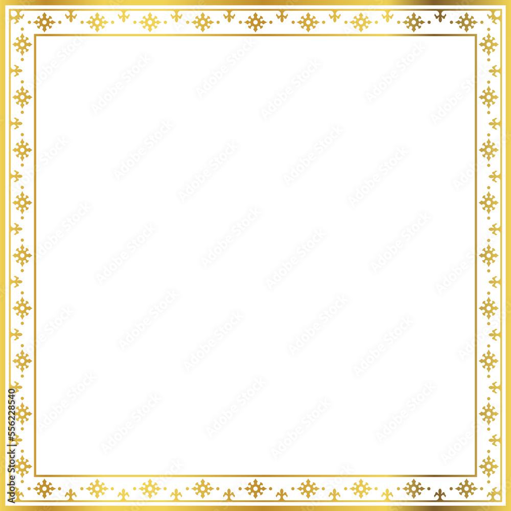 Luxury golden square frame botanic garden vingate pattern Luxury golden square frame botanic garden vingate pattern