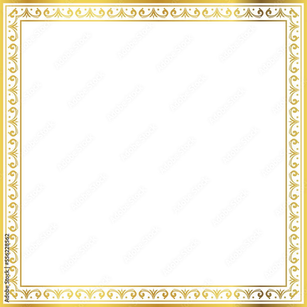 Luxury golden square frame botanic garden vingate pattern Luxury golden square frame botanic garden vingate pattern