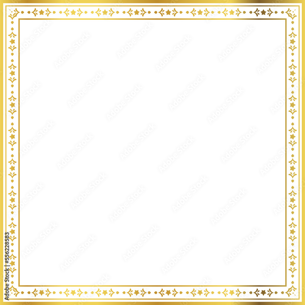 Luxury golden square frame botanic garden vingate pattern Luxury golden square frame botanic garden vingate pattern
