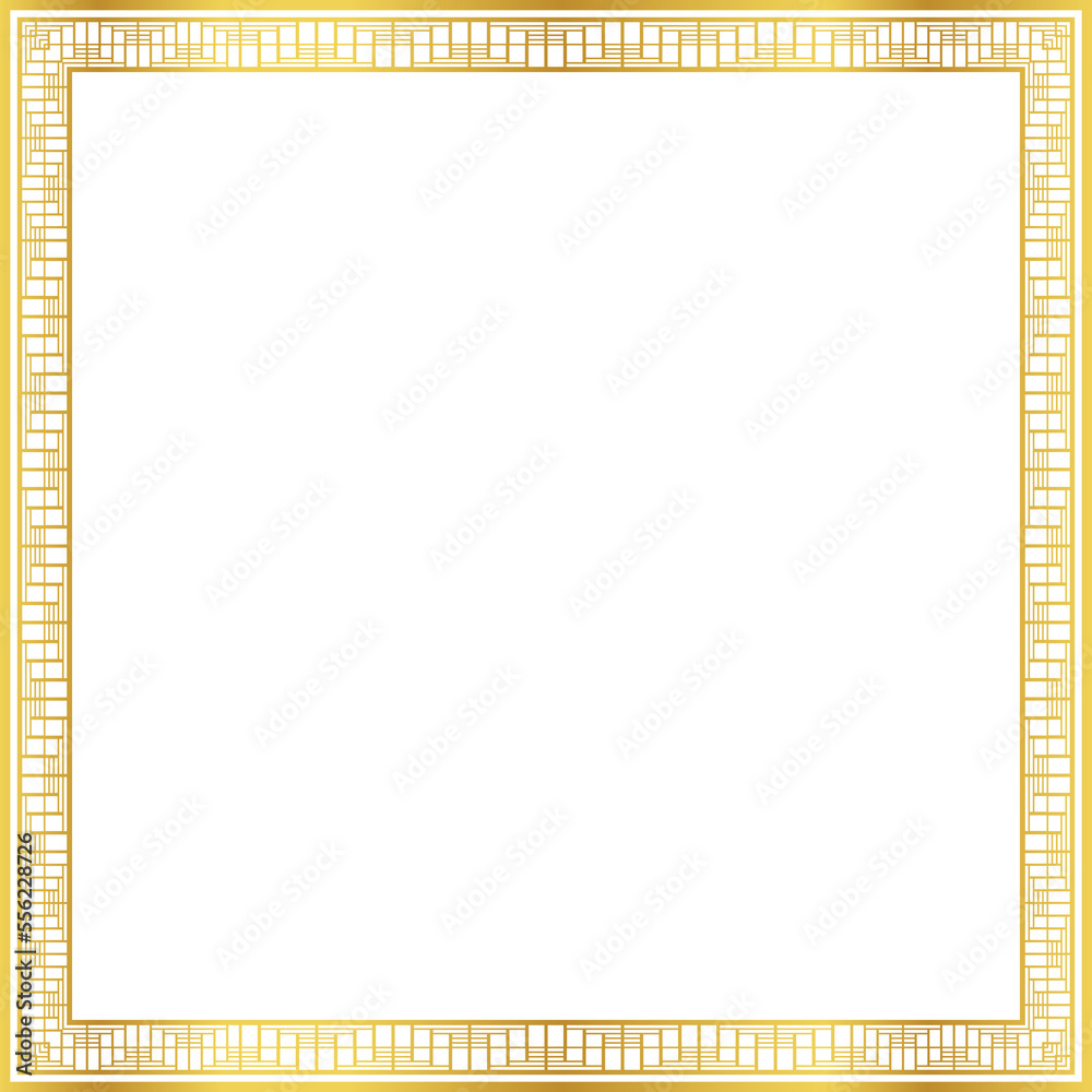Luxury golden square frame botanic garden vingate pattern Luxury golden square frame botanic garden vingate pattern