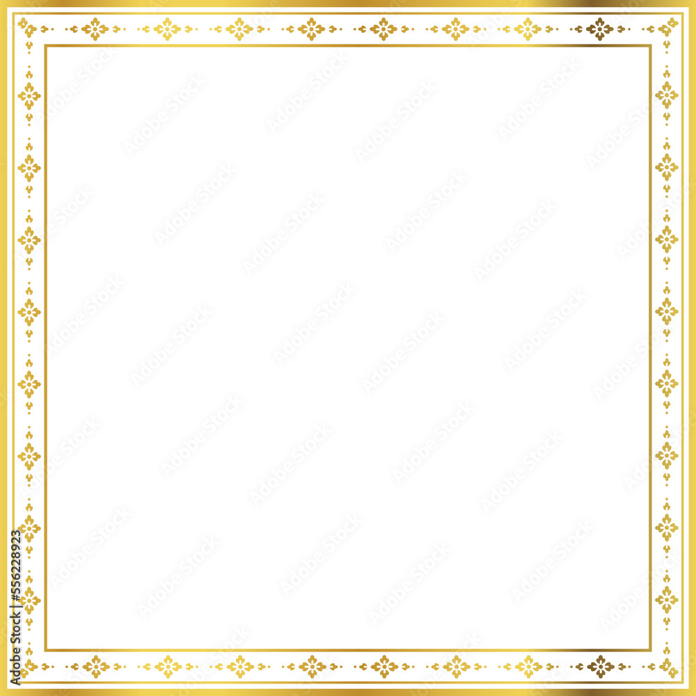 Luxury golden square frame botanic garden vingate pattern Luxury golden square frame botanic garden vingate pattern