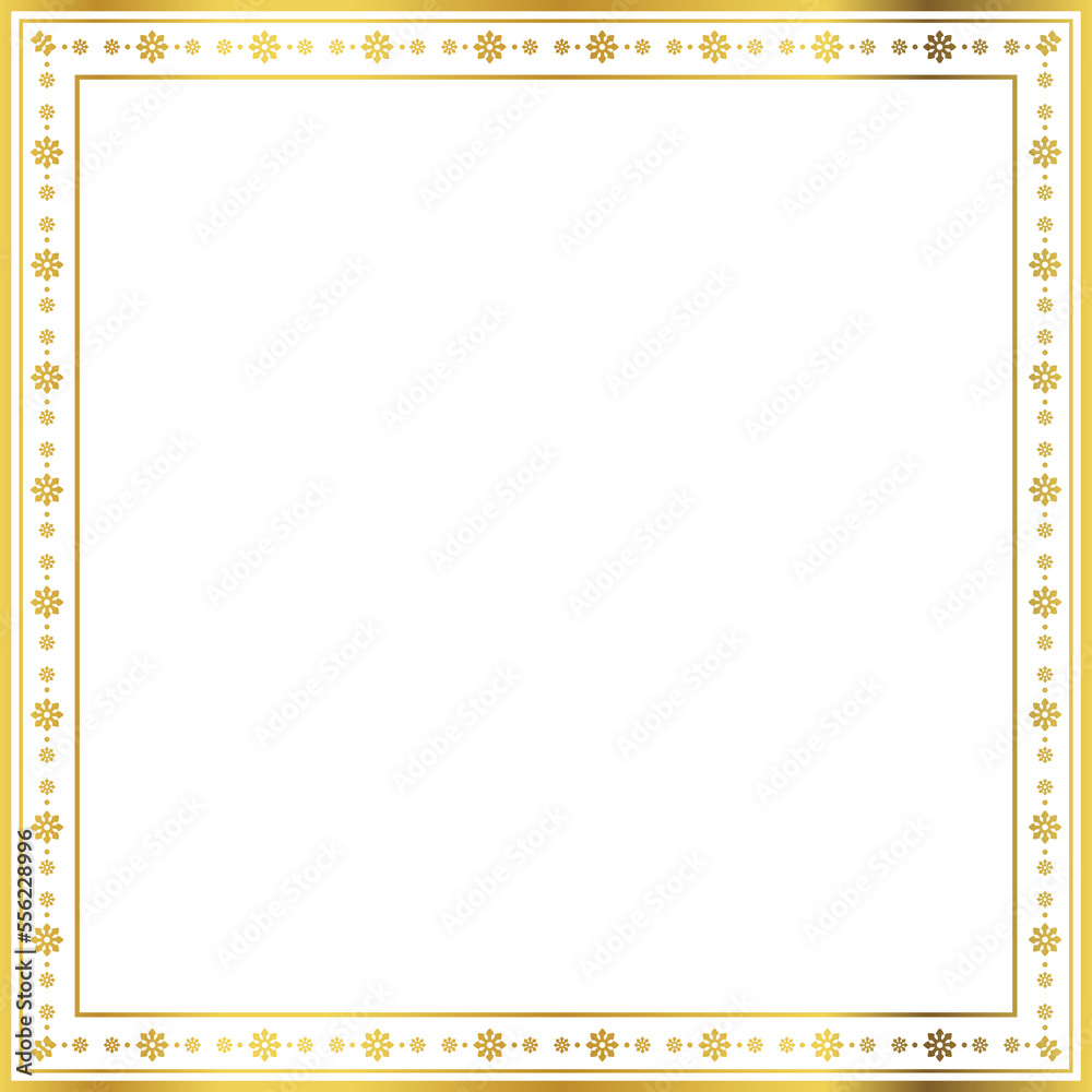 Luxury golden square frame botanic garden vingate pattern Luxury golden square frame botanic garden vingate pattern