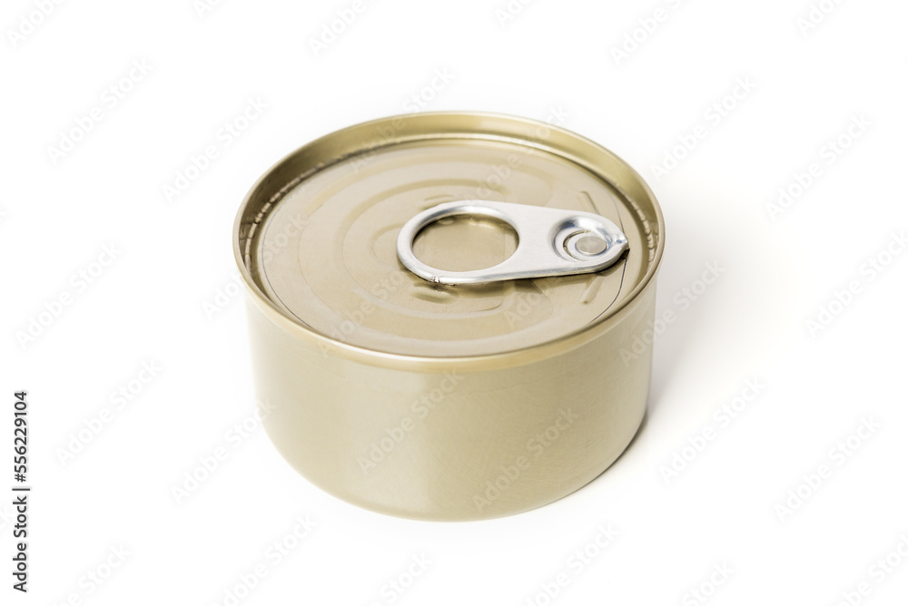 Small tin can isolated on a white background. Small tin can isolated on a white background.