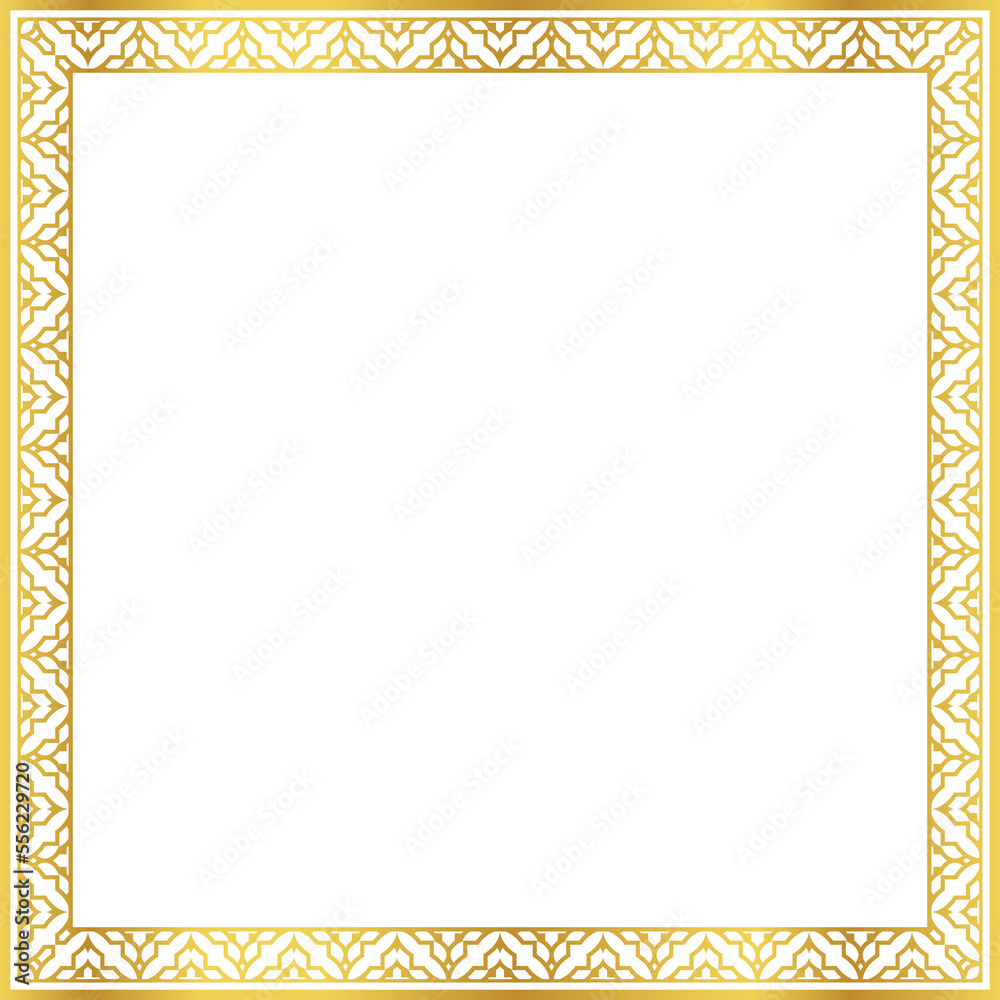 Luxury golden square frame botanic garden vingate pattern Luxury golden square frame botanic garden vingate pattern