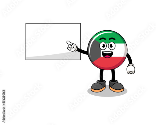 kuwait flag illustration doing a presentation
