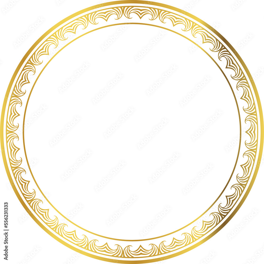 Luxury golden round frame botanic garden vingate pattern Luxury golden round frame botanic garden vingate pattern