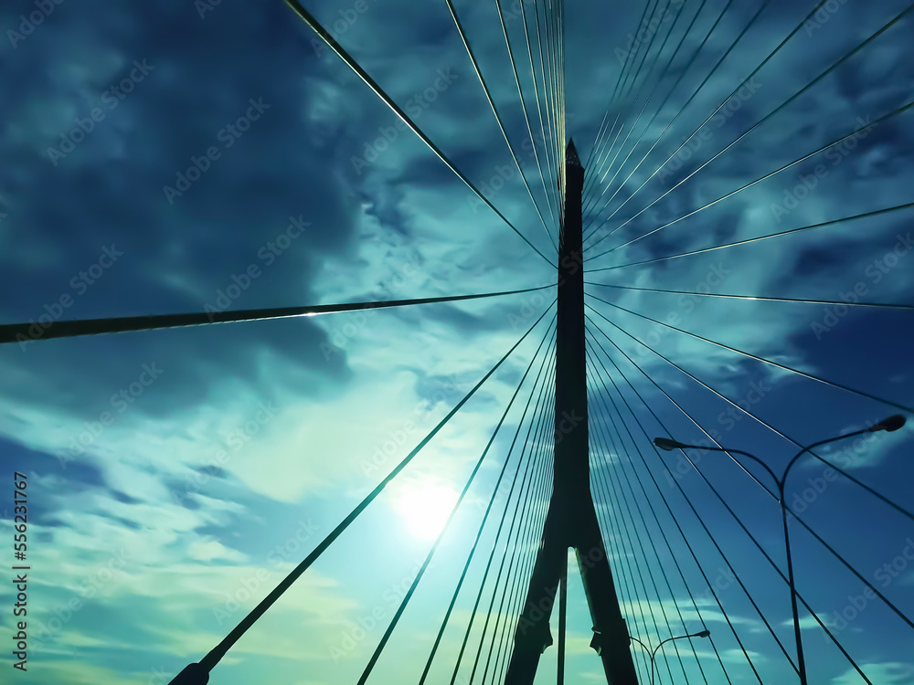 Obraz premium Beautiful Rama VIII Bridge.