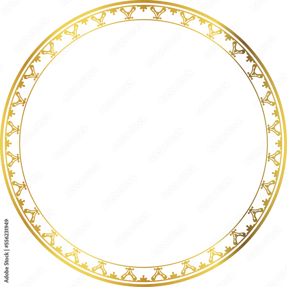 Luxury golden round frame botanic garden vingate pattern Luxury golden round frame botanic garden vingate pattern