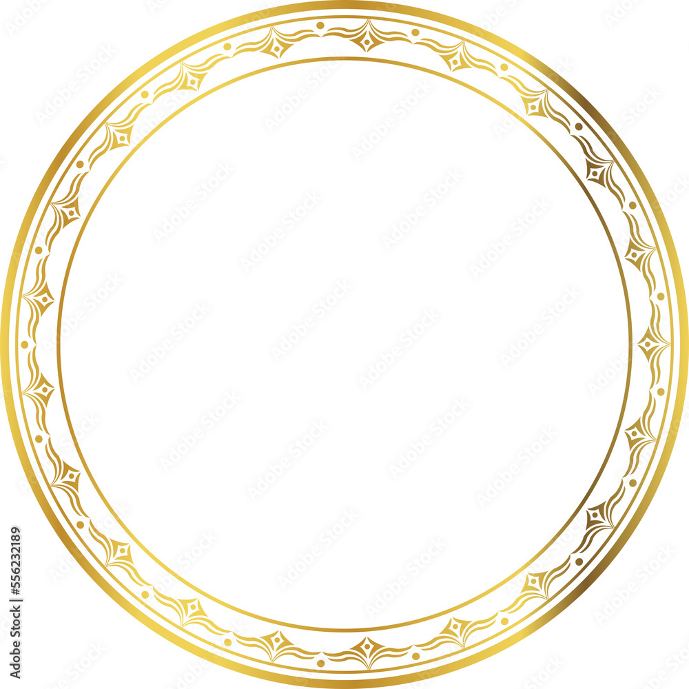 Luxury golden round frame botanic garden vingate pattern Luxury golden round frame botanic garden vingate pattern