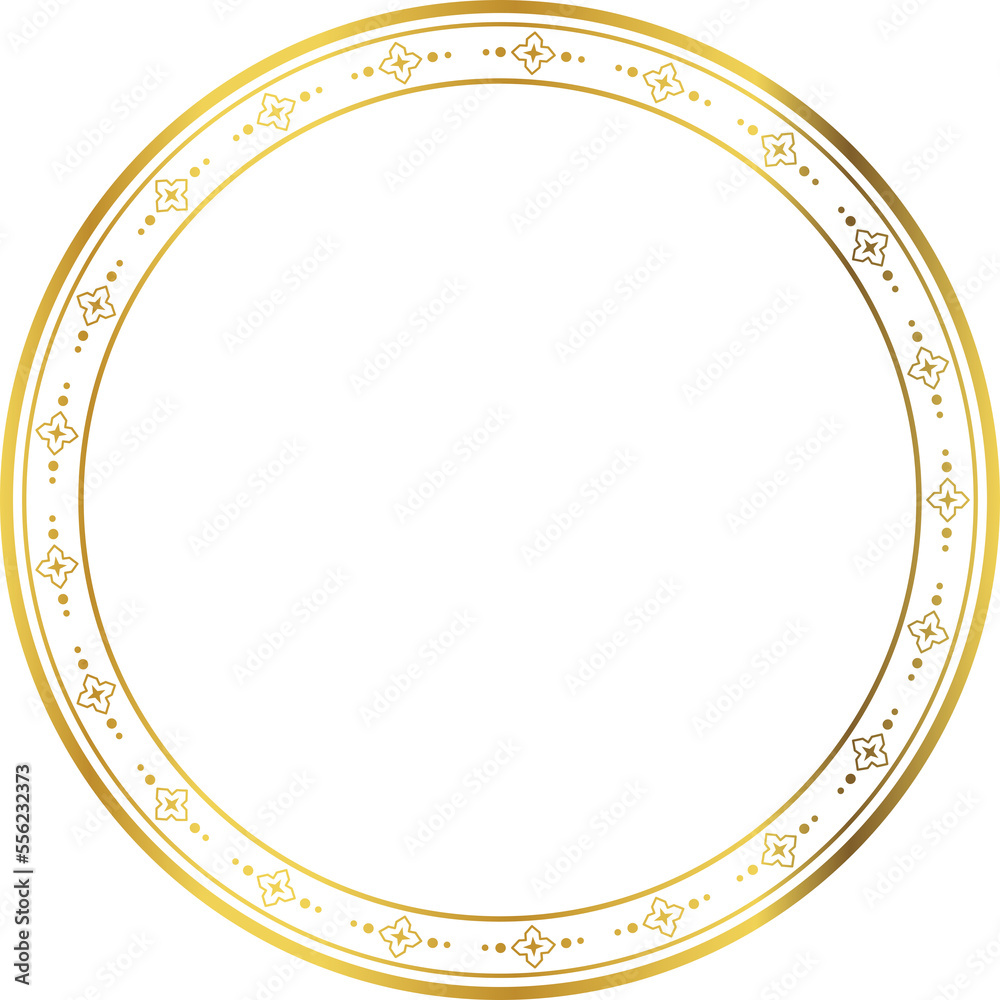 Luxury golden round frame botanic garden vingate pattern Luxury golden round frame botanic garden vingate pattern