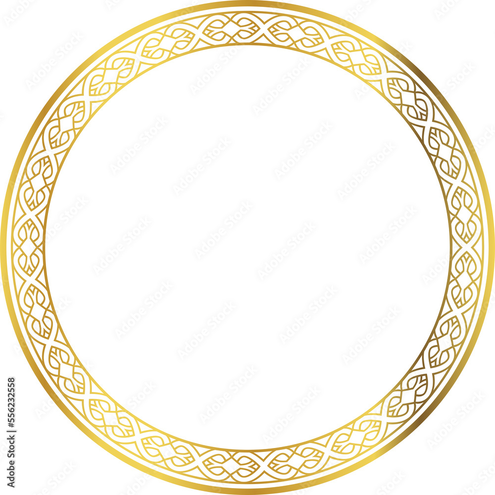 Luxury golden round frame botanic garden vingate pattern Luxury golden round frame botanic garden vingate pattern