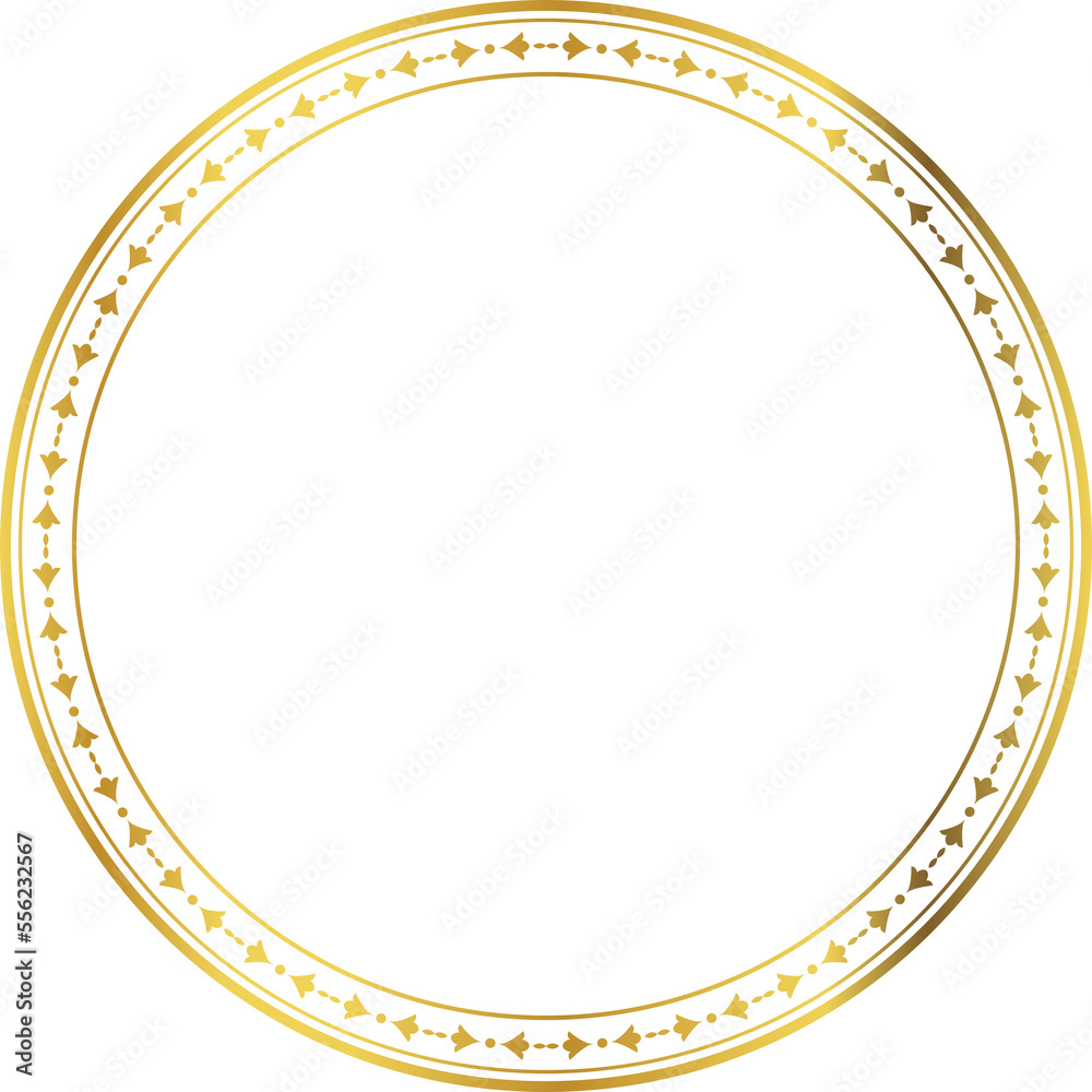 Luxury golden round frame botanic garden vingate pattern Luxury golden round frame botanic garden vingate pattern