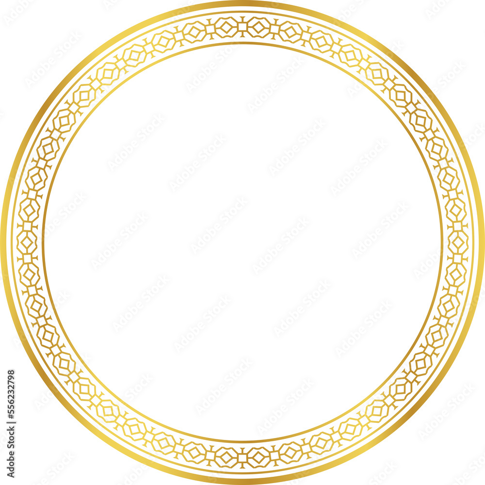 Luxury golden round frame botanic garden vingate pattern Luxury golden round frame botanic garden vingate pattern