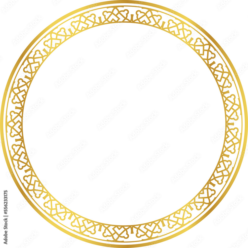 Luxury golden round frame botanic garden vingate pattern Luxury golden round frame botanic garden vingate pattern