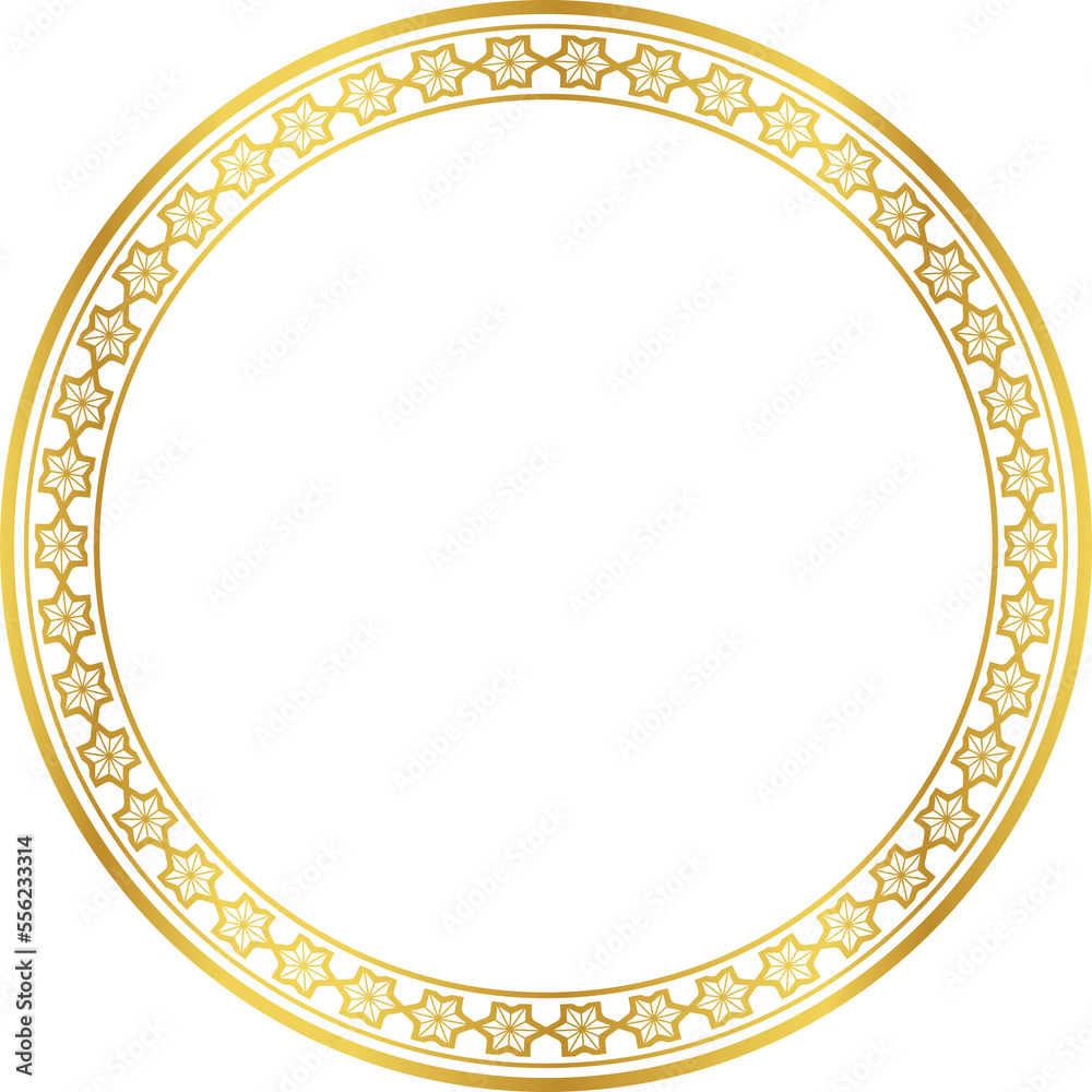 Luxury golden round frame botanic garden vingate pattern Luxury golden round frame botanic garden vingate pattern
