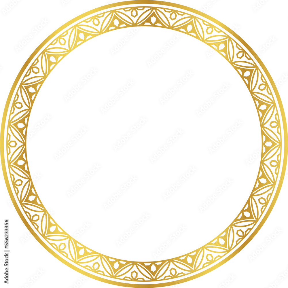 Luxury golden round frame botanic garden vingate pattern Luxury golden round frame botanic garden vingate pattern