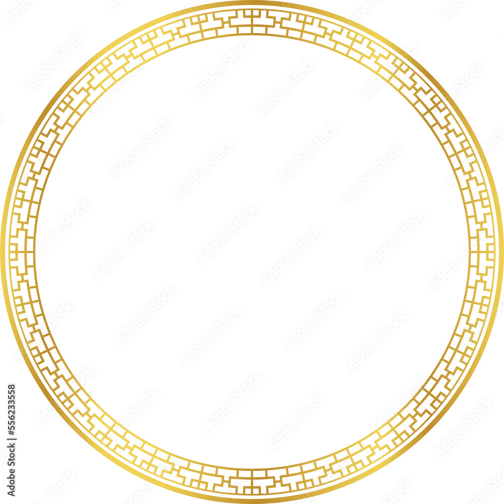 Luxury golden round frame botanic garden vingate pattern Luxury golden round frame botanic garden vingate pattern
