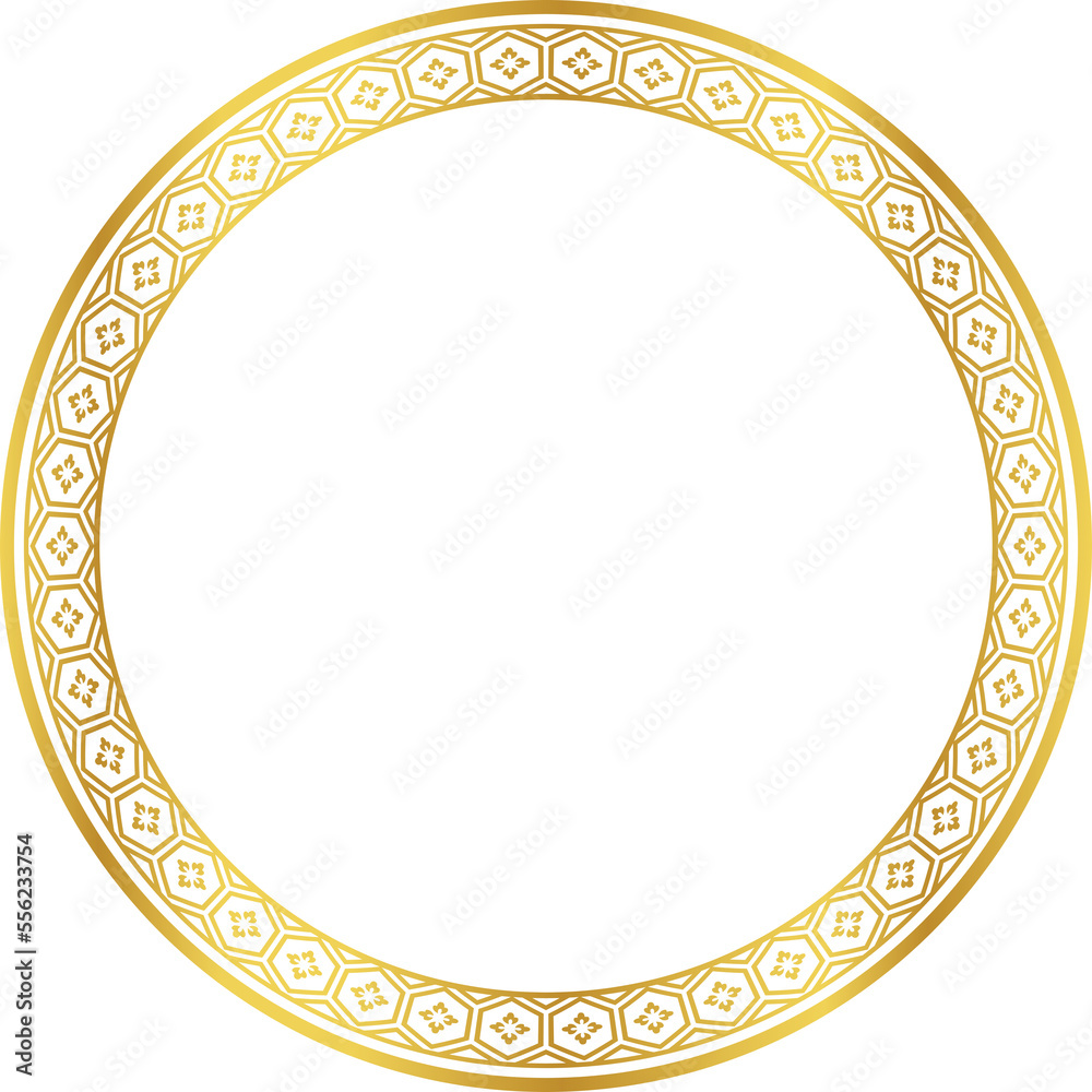 Luxury golden round frame botanic garden vingate pattern Luxury golden round frame botanic garden vingate pattern