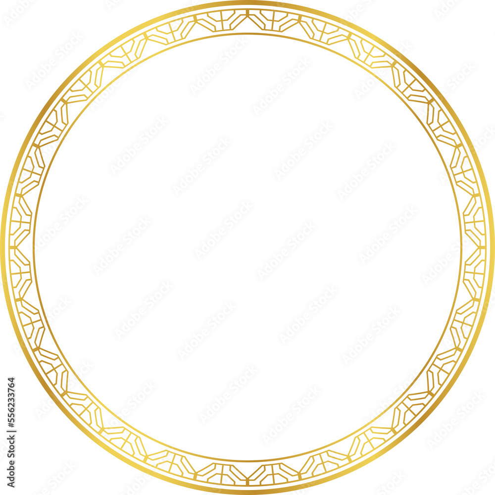 Luxury golden round frame botanic garden vingate pattern Luxury golden round frame botanic garden vingate pattern