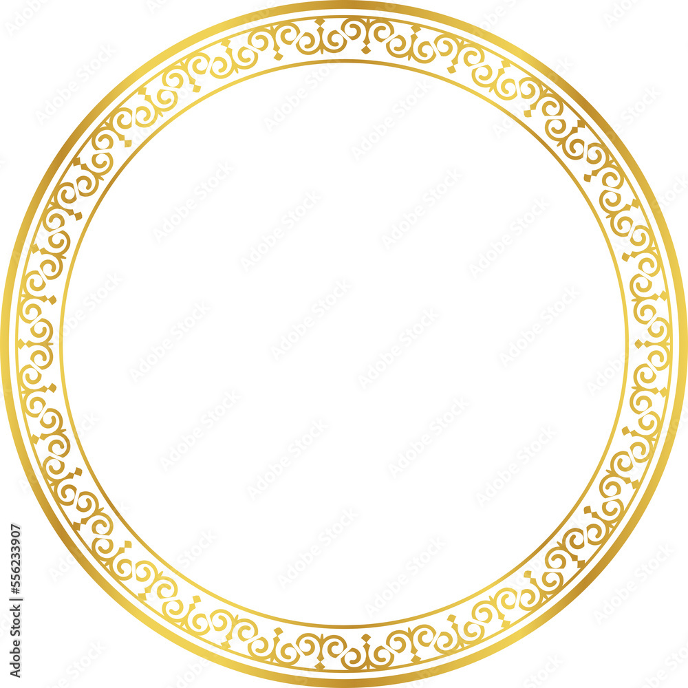 Luxury golden round frame botanic garden vingate pattern Luxury golden round frame botanic garden vingate pattern