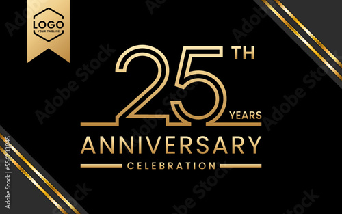 25 year anniversary celebration template design. Logo Vector Template Illustration