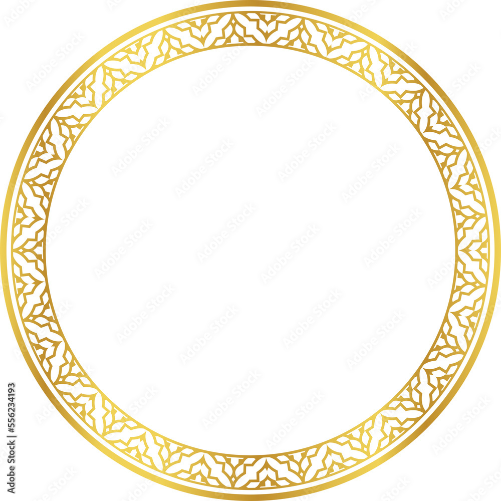 Luxury golden round frame botanic garden vingate pattern Luxury golden round frame botanic garden vingate pattern