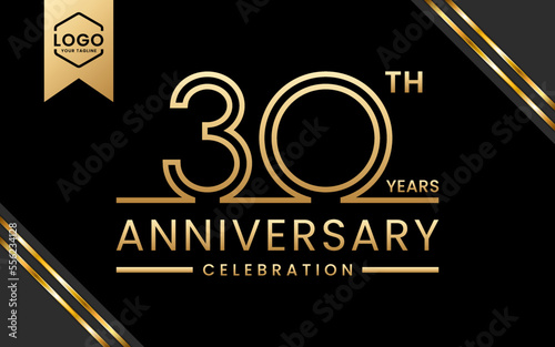 30 year anniversary celebration template design. Logo Vector Template Illustration