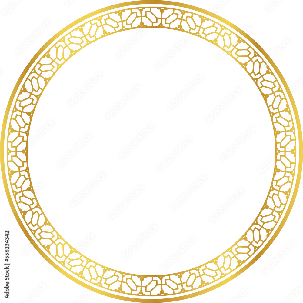 Luxury golden round frame botanic garden vingate pattern Luxury golden round frame botanic garden vingate pattern