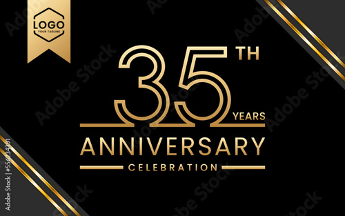 35 year anniversary celebration template design. Logo Vector Template Illustration