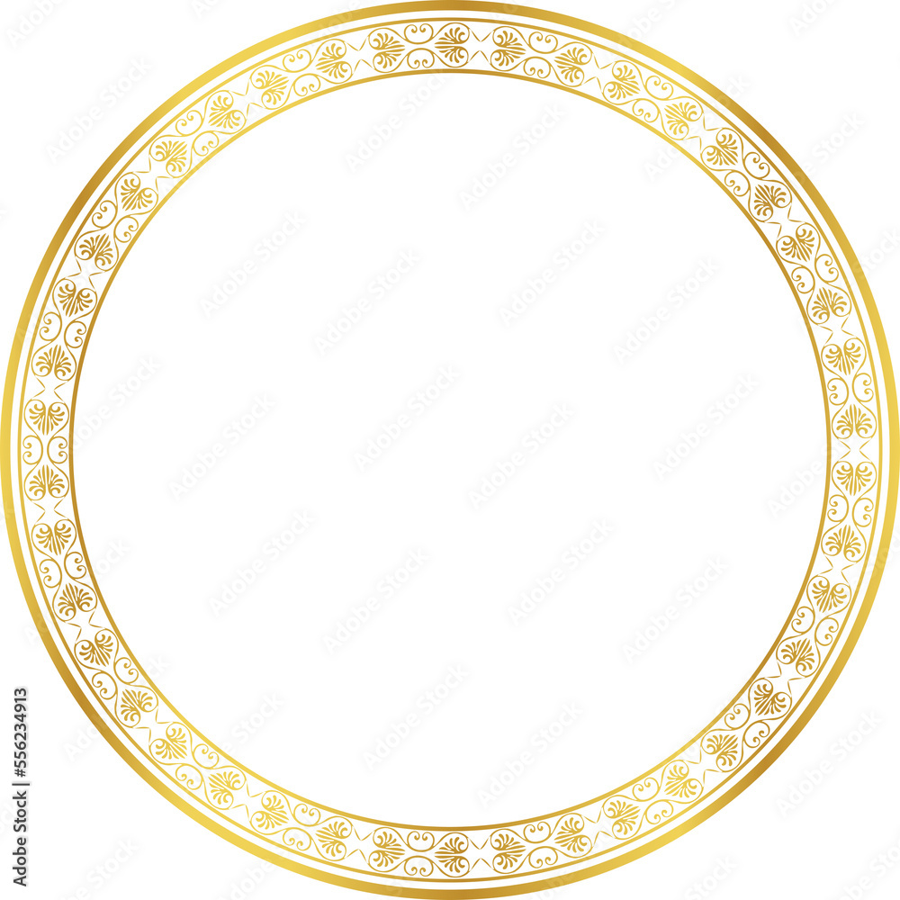 Luxury golden round frame botanic garden vingate pattern Luxury golden round frame botanic garden vingate pattern