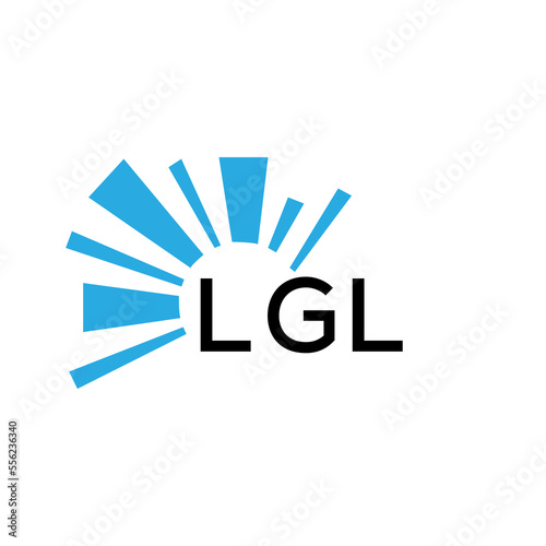 LGL letter logo. LGL blue image on white background and black letter. LGL technology  Monogram logo design for entrepreneur and business. LGL best icon.
 photo