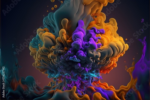 Color Explosion withg Multiple Color . Genarative AI