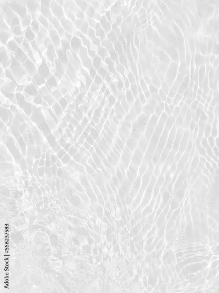 Defocus blurred transparent white colored clear calm water surface texture with splashes and bubbles. Trendy abstract nature background. Water waves in sunlight with copy space. White water shine Defocus blurred transparent white colored clear calm water surface texture with splashes and bubbles. Trendy abstract nature background. Water waves in sunlight with copy space. White water shine