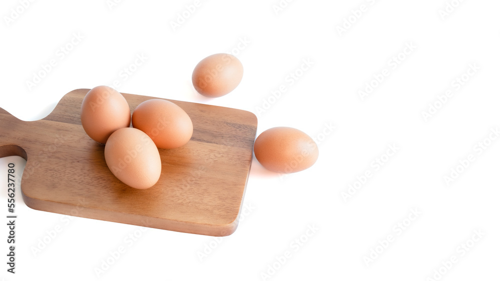 fresh organic chicken eggs. on brown cutting board, fresh organic chicken eggs. on brown cutting board,