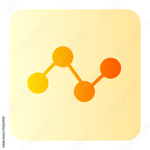 line graph gradient icon