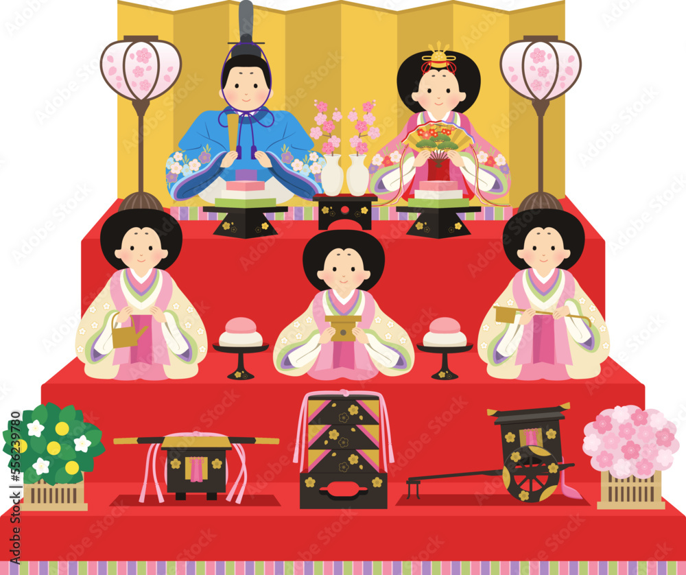 雛人形_ひなまつり_ベクターイラスト