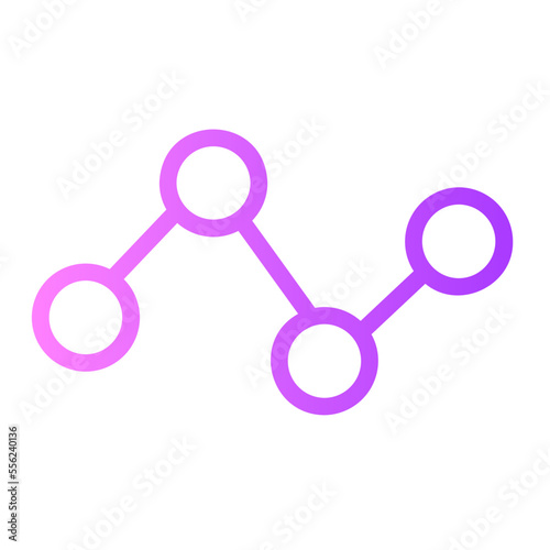line graph gradient icon