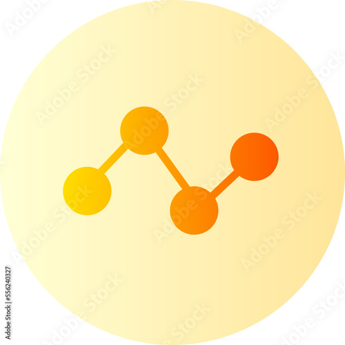 line graph gradient icon