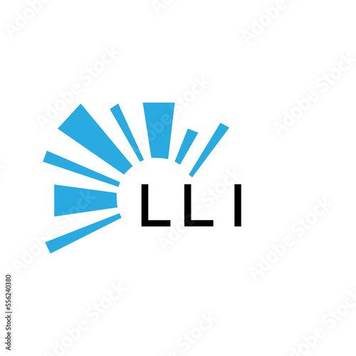 LLI letter logo. LLI blue image on white background and black letter. LLI technology  Monogram logo design for entrepreneur and business. LLI best icon.
 photo