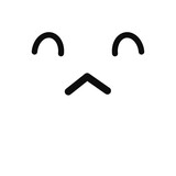 Doodle cute emotion face.	