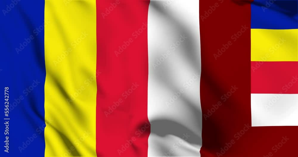 Tibetan Buddhist flag. Tibetan Buddhist Flag background video