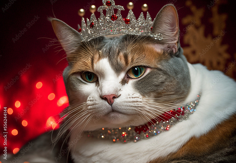 The Manx cat in a sparkly tiara and gloves was the belle of the ball at — free download