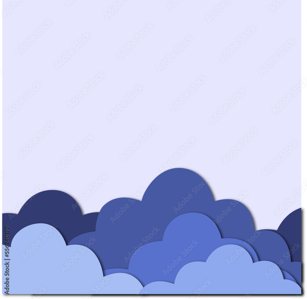 Vector background with blue clouds Vector background with blue clouds
