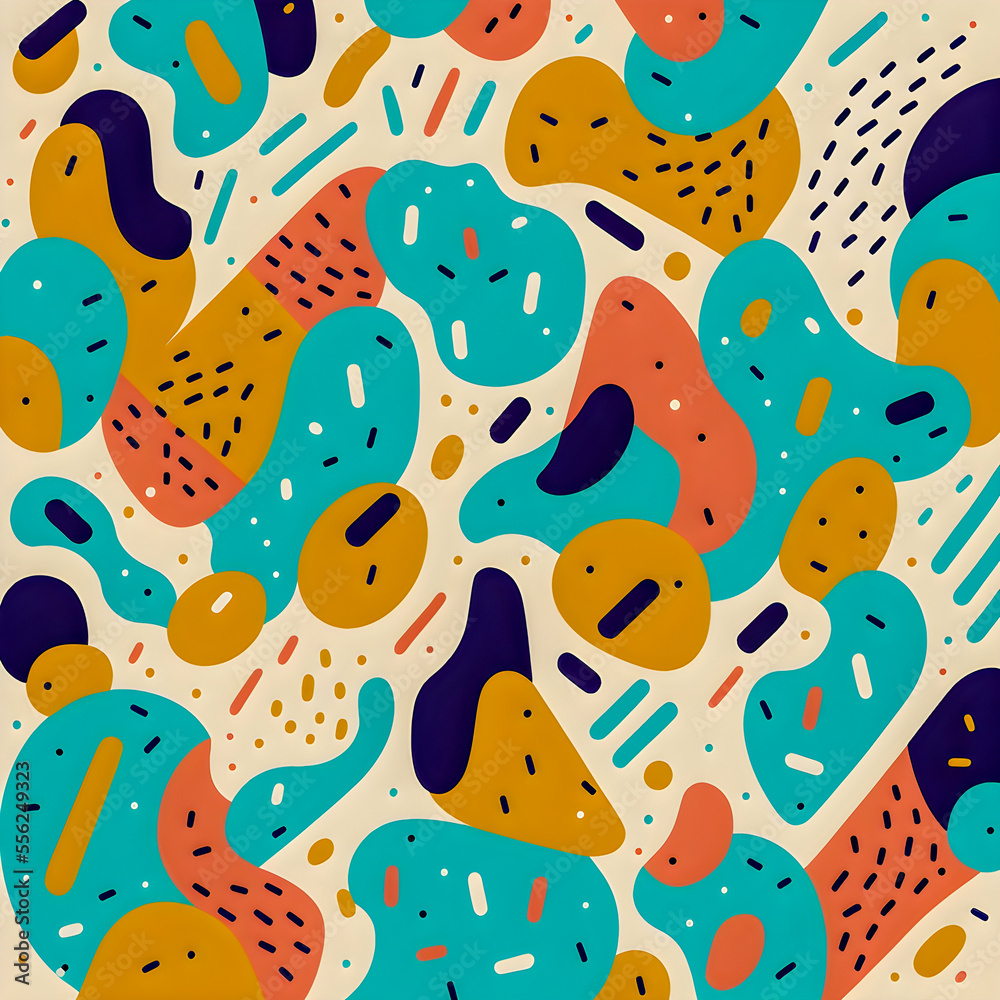 Hand drawn flat design abstract doodle pattern Hand drawn flat design abstract doodle pattern